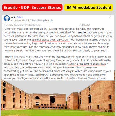 Student Journey to IIM A Conversion