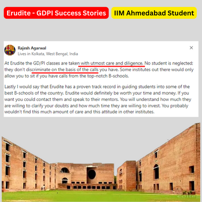 From Erudite to IIM Ahmedabad: Student Shares GD PI WAT Training Journey